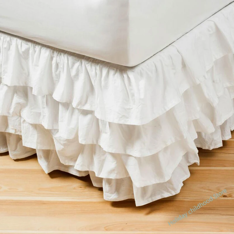 

4-story Ruffle bed skirt surrounding elastic bedspread no surface family hotel double / full / king / king