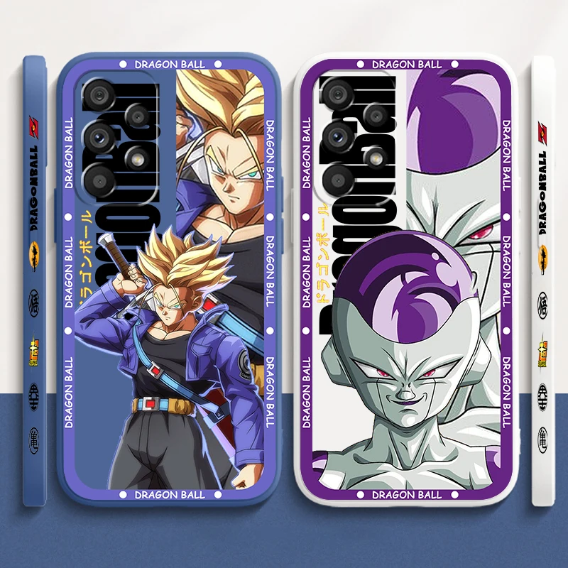 D-Dragon Frieza Trunks Liquid Left Rope per Samsung A53 A52 S A33 A32 A51 A71 A21S A13 A73 A50 A72 A23 A12 5G Back Phone Case