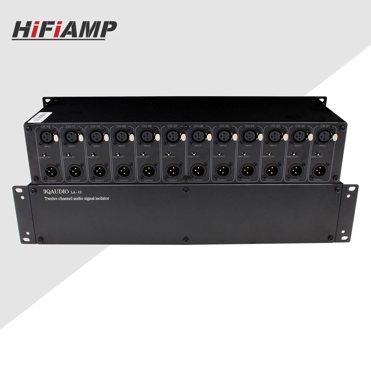 

HiFiAMP LA-12 Rack-mount Version 12-Channel Audio Signal Isolator 12-IN 12-OUT Audio Noise Cancellation