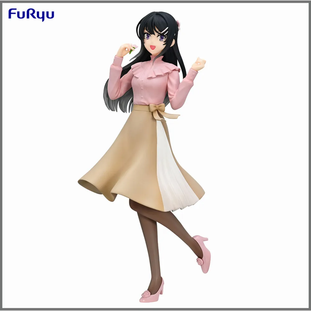 Original Anime Figure Furyu Rascal Does Not Dream Series Trio-Try-iT Figure Mai Sakurajima Spring Outfit ver Action Figurine Toy