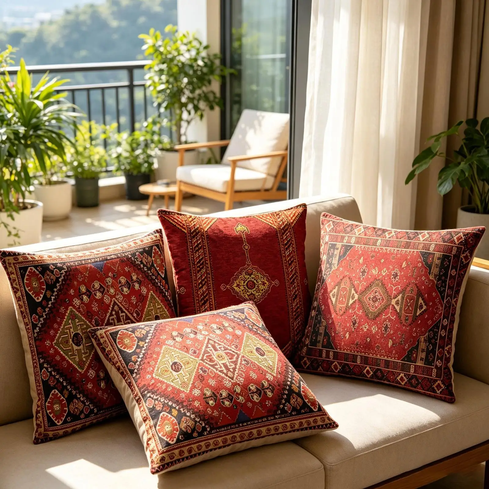 Pillow Covers 4 Pcs Retro Decorative Floral Cushion Cover Fashion Pillowcase Bedroom Pillow Sleeve For Home Bedroom Dorm