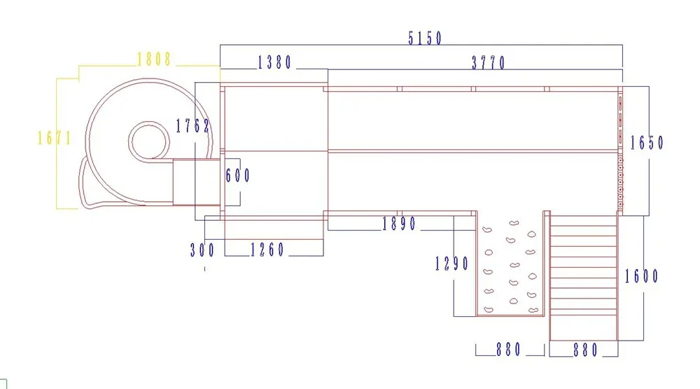 لوحة ملعب داخلية متعددة الطبقات من الدرجة Ry22 E0 عالية الجودة لخيار وقت اللعب منزلق قوي وآمن