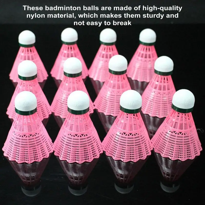 Badminton Shuttlecocks Lightweight Nylon Practice Shuttlecocks With High Elasticity Reusable Shuttlecocks For Beginners Portable