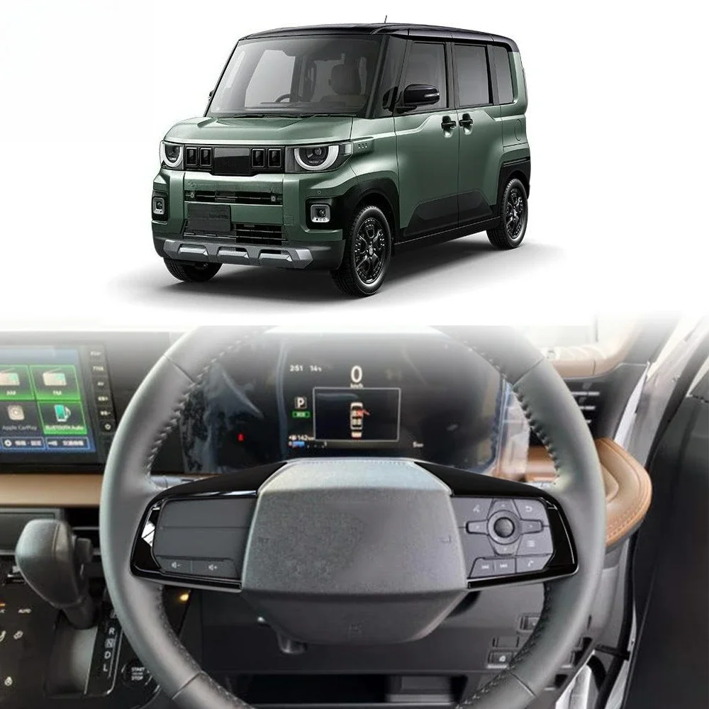 2pcs ABS Car Interior Steering Wheel Trim Cover Stickers For Mitsubishi Delica Mini 2025-2026 Countryman Car Accessories