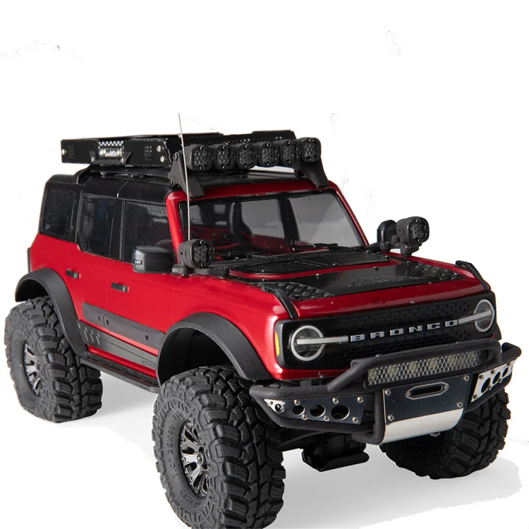 Faretto A-pillar con Antenna Side Square Searchlight 1/18 Rc Crawler Car Traxxas Trx4m Bronco Defender Axial Scx24 Fms24