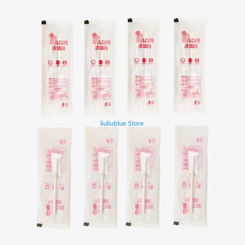 30 قطعة/صندوق منظف لسان الطفل المتاح الشاش فرشاة الأسنان ورقة قضيب الرضع فرشاة تنظيف الفم عصا 62CF #5