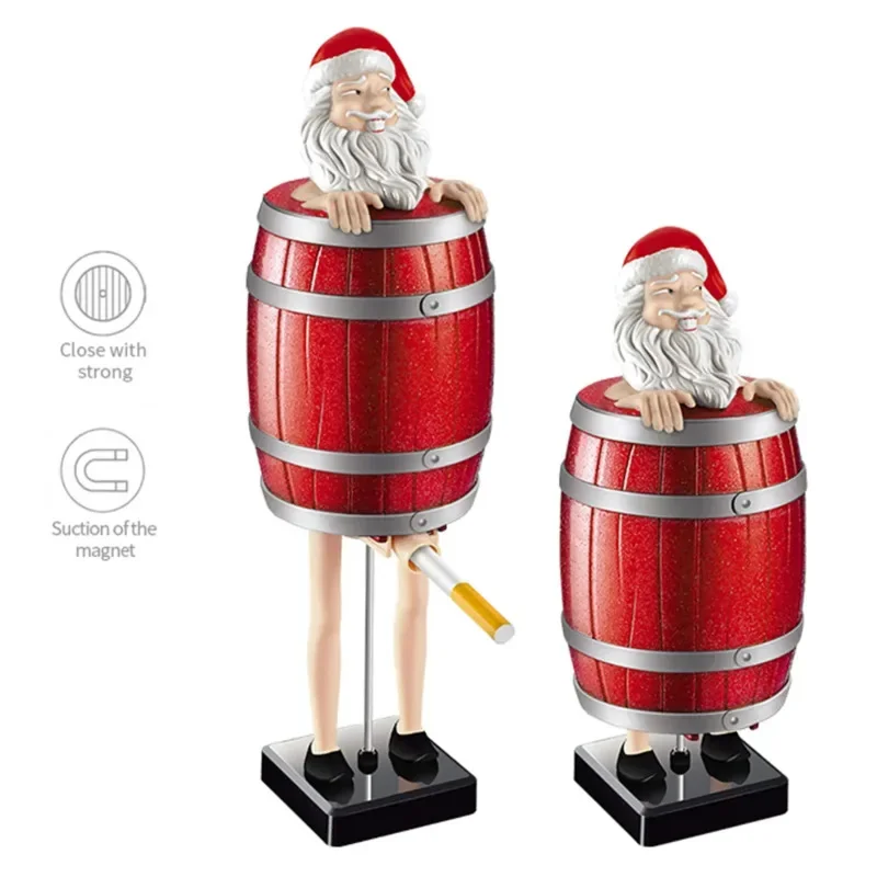 

Creative Funny Dispenser Automatic Cigarette Boxes Strange Prank Pop Up Cigarette Santa Claus Wooden Barre Cigarette Dispenser