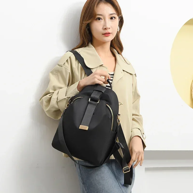 2024 New Oxford Cloth Backpack Women\'s New Trend Korean Edition Canvas Small Backpack Women\'s Leisure Travel