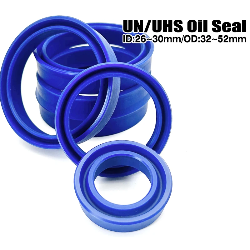 UN Blue Polyurethane ID 26mm~30mm OD 32mm~52mm Oil Seal-Industrial-Grade Wearproof High-Temp Resistant with Excellent Elasticity