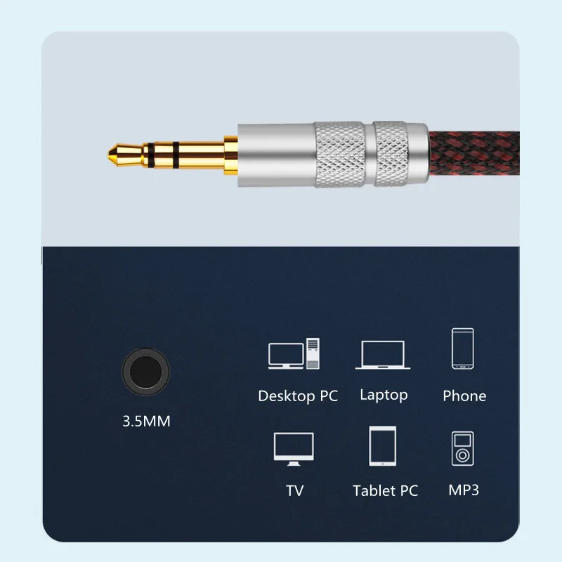 Monster One Point Two Audio Cable Fever Grade Pure Copper 3.5mm Jack to 2RCA Male Mobile Phone Amplifier TV PC DVD Cable