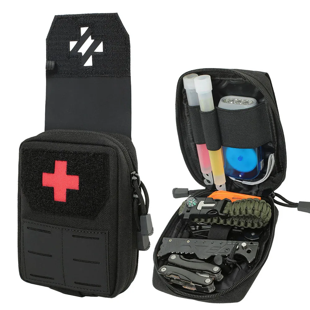 Tactical First Aid Kit Medical Bag for Hiking Travel Home Emergency Waist Holder Case Portable Survival Tools EDC Molle Pouch