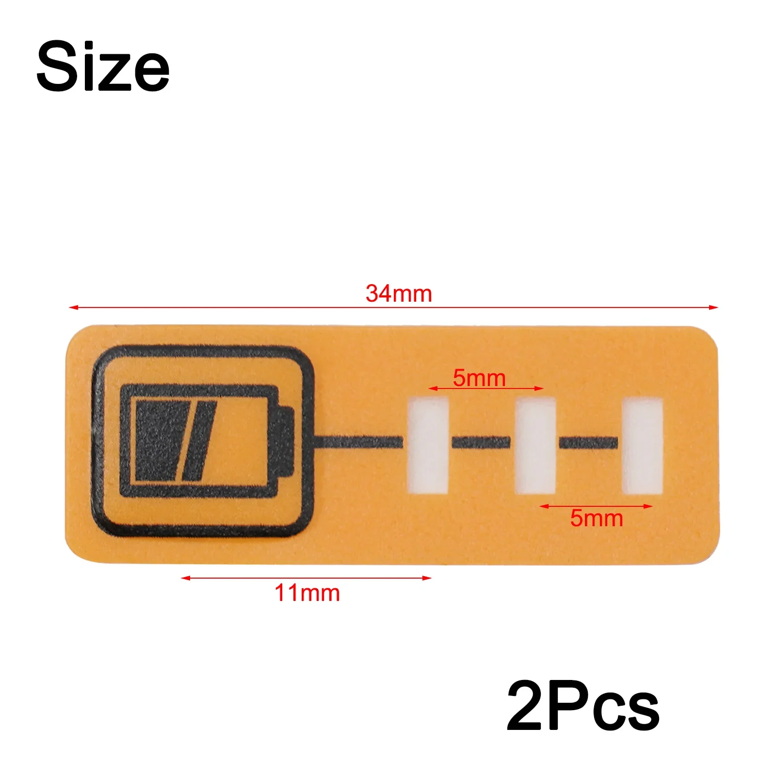 Battery LED Key Stickers Key Label Tag Li-ion Battery Paper Replacement 18V Yellow 2PCS Accessories Capacity DCB140