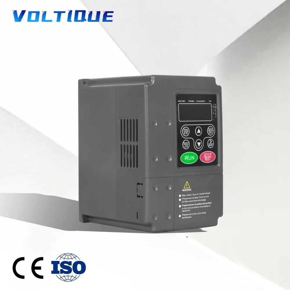 VOLTIQUE Factory Source 4KW Three Phase Vector Control Frequency Converter Inverter for Motor Solar Water Pump Customized Trade