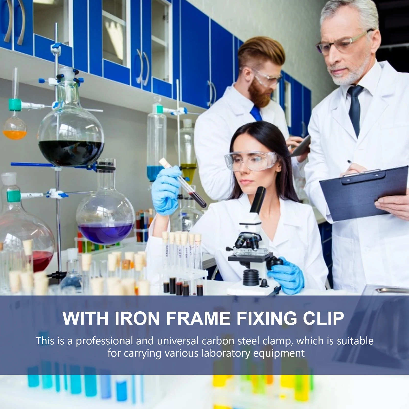 

2pcs Laboratory Clamp Flask Clamp Holder High Quality Fixed Clip For Flask Beaker Crucible Teaching Hospital