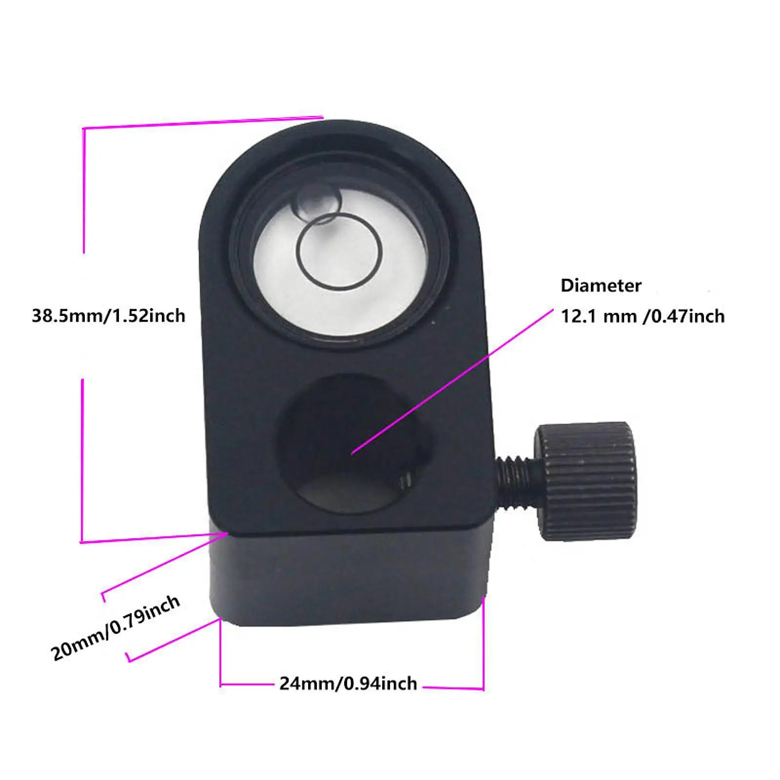 Livello Spirit Bubble Fiala Riparazione Robusto supporto stabile Mini stelo prisma topografico