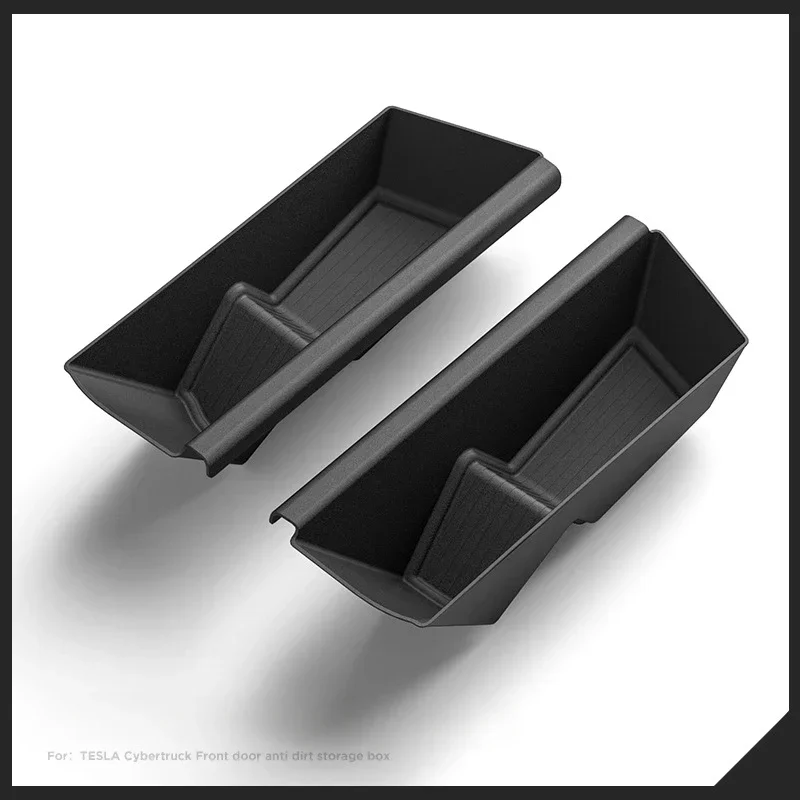 صندوق تخزين جانبي للباب الأمامي لـ Tesla Cybertruck 2026 TPE تخزين درج منظم مسند ذراع الباب مظلة صندوق قمامة اكسسوارات السيارات #6