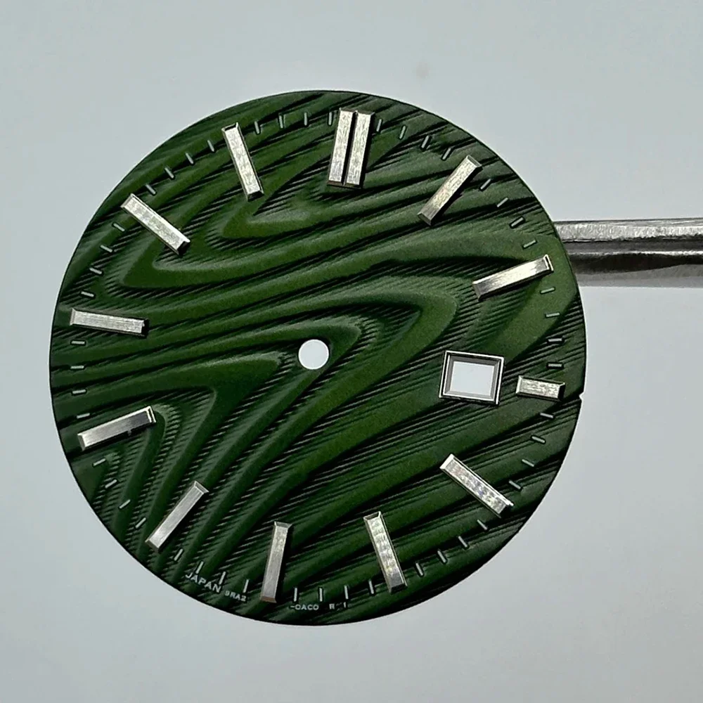 35.5 مللي متر خمر محدب الفني نهر موجة الملمس ساعة الطلب مناسبة ل NH35/4R36 حركة الغوص الرياضة إصلاح أجزاء وزارة الدفاع