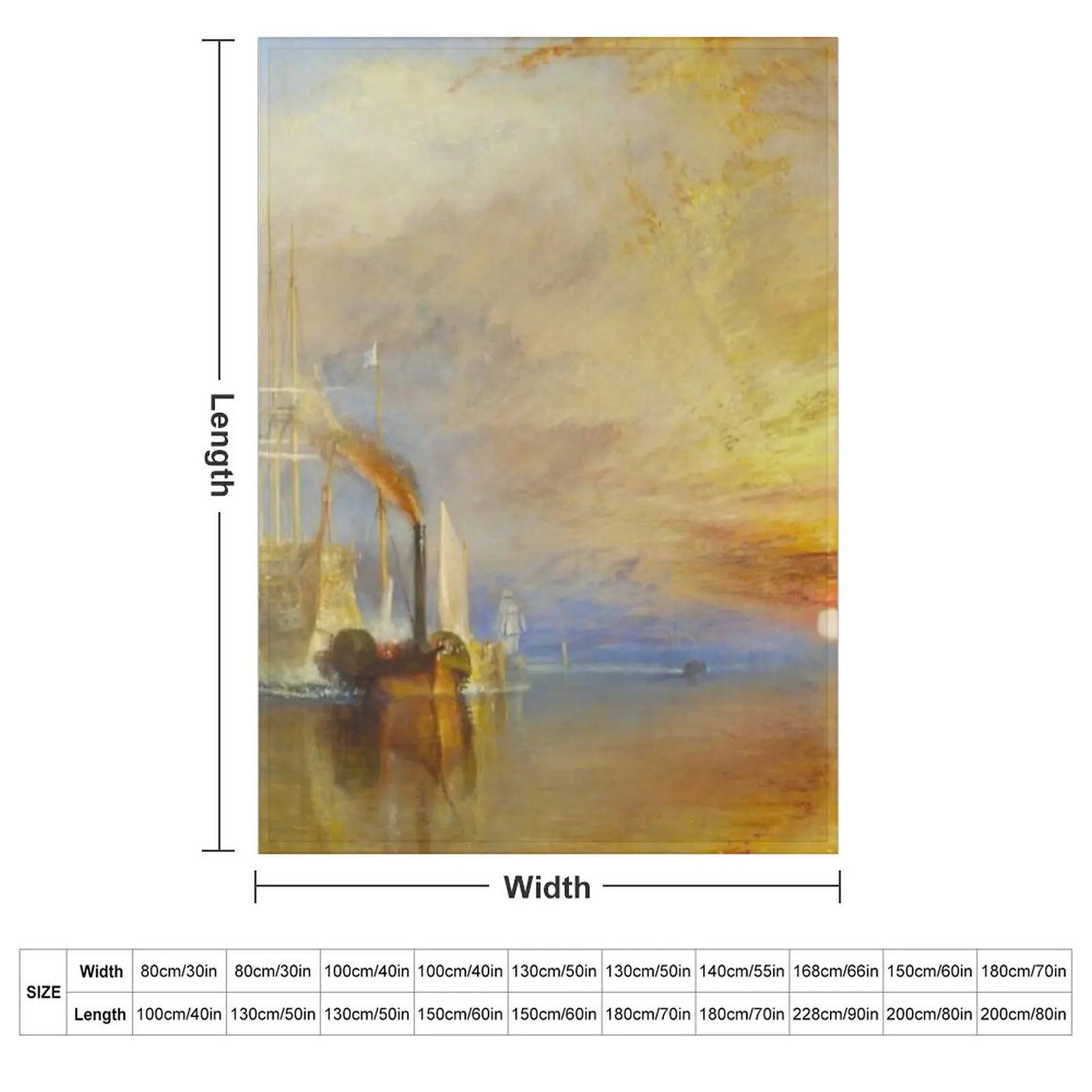 Joseph Mallord William Turner - The Fighting Temeraire Throw Blanket Weighted Retros Sofas Sofa Throw Blankets