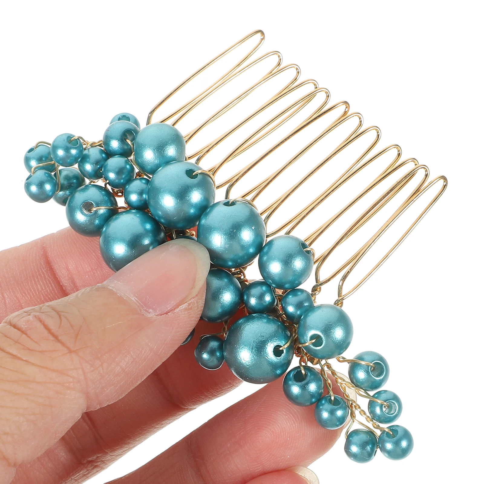 

1Set Wedding Bridal Hair Combs Pearl Hairpins Elegant Headpiece for Bride Formal Occasions Hair Clips U Shaped Hairpins