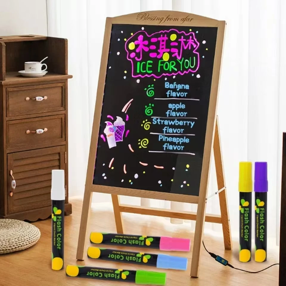 2026 Liquid Chalk Erasable LED Fluorescent Marker Whiteboard Graffiti Blackboard Glass Window Painting Advertisement Chalk
