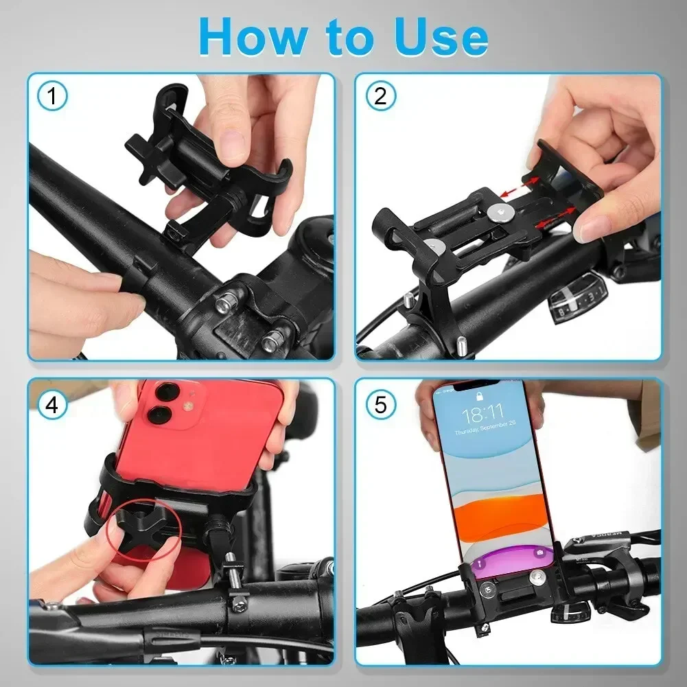 

​ ​ Универсальное алюминиевое крепление для телефона на велосипеде/мотоцикле — 360° ° Регулируемый сверхмощный кронштейн GPS ​ ​