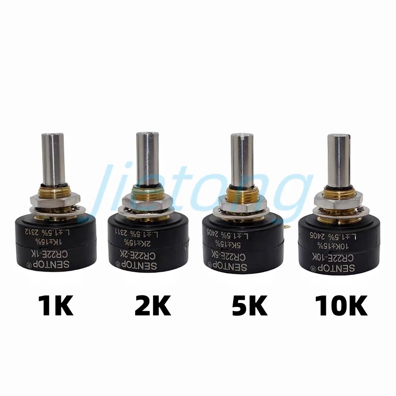 

1pc CR22E 1K 2K 5K 10K Conductive Pastic Potentiometer WDD22P1 360 Degree Rotation Replace FCP22E 3Pins 6MM Round Shaft