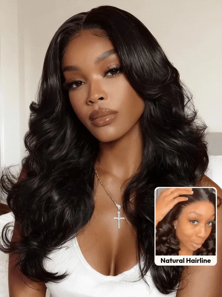 

40 42 Inch Body Wave Human Hair Wigs 250% Full Density 13x4 13x6 HD Lace Frontal Wigs Glueless Wear And Go Wigs Pre Plucked Natural Hairline Soft Bouncy Human Hair Wigs