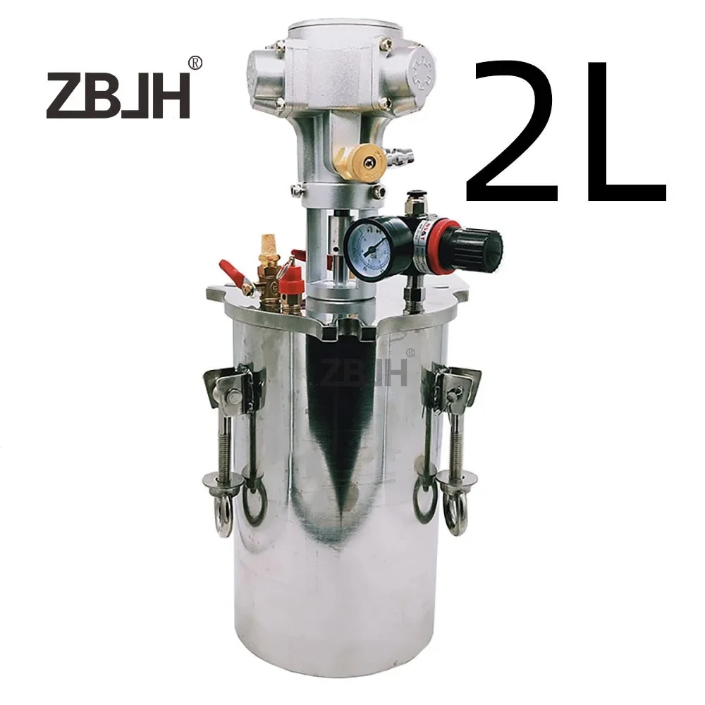 

2L Pressure pots stainless steel dispenser tanks with Pneumatic mixing assembly