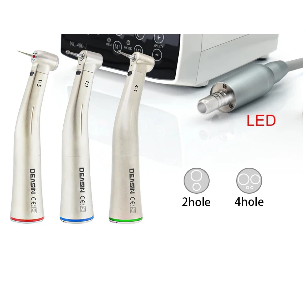 

New Dental Led Internal Water Spray E-type X25L/X95L/X15L/X65L Contra Angle Handpiece Portable Dental Electric Motor Tools