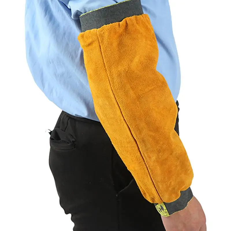 Leather Welding Work Sleeves Welding Arm Protector Non-stick Liner Heat Flame Resistant Arm Protection Sleeve Heat For Welder