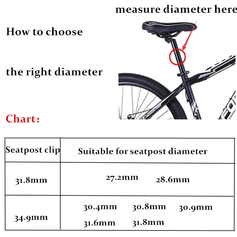 1Pcs Bike Seat Post Clamp 31.8mm 34.9mm Aluminum Alloy Seat Tube Clip Bicycle Quick Release Seatpost for Mountain Tube Bike