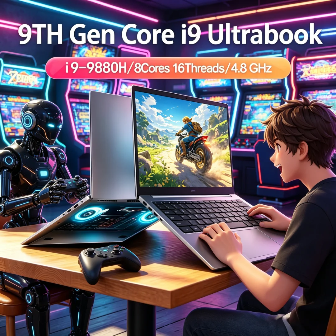 Colossal Breathtaking Top-Grade 15.6 Inch Laptop Intel Core I9-12900H/i9-10885H Windows 11 Pro 2DDR4 2M.2 SSD Ultrabook Computer