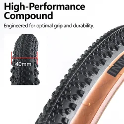 700C Bicycle  Puncture Protection Yellow Cyclocross Tire Road Tire 700×40C Tubeless Gravel Tire