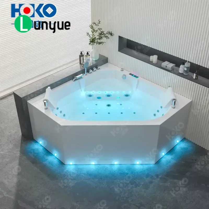 Modern White Acrylic Spa Bath Cupc Certified Whirlpool Jet Massage Bathtub for Family Relaxation Indoor Use Durable