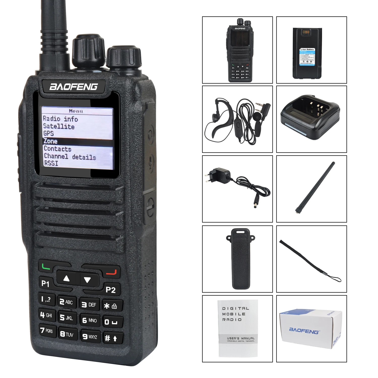 OpenGD77 Firmware Supported Baofeng Walkie Talkie  DM-1701 DMR Digital & Analog Dual Band VHF136-174MHz UHF400-480MHz Ham Radio