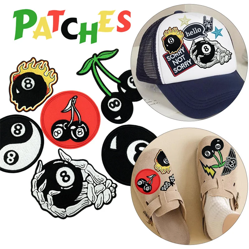 Unique Number 8 Embroidered Patches - Creative Sewing Patches For DIY Jeans Jackets Clothing Bags Hat Decoration Patch