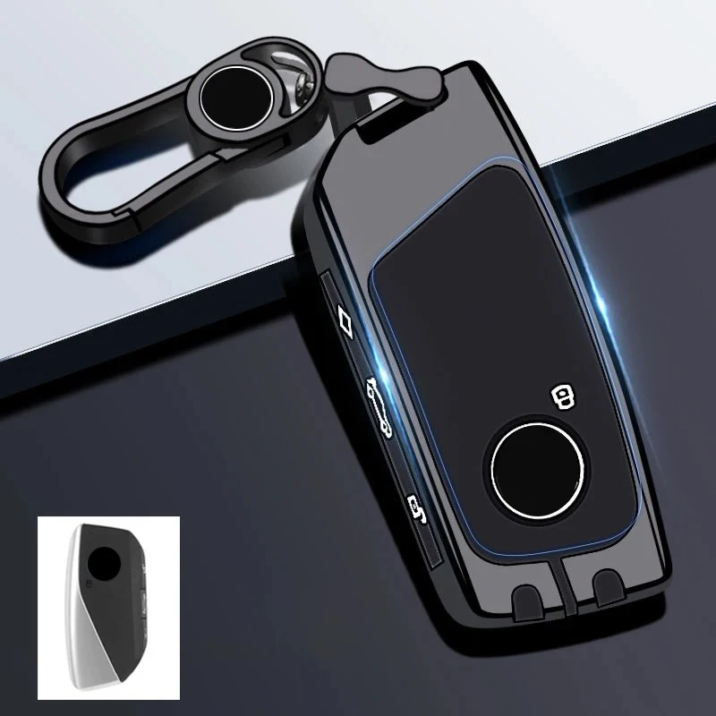 

Zinc Alloy 2023 New for BMW X1 X7 3 5 7 Series 740 Ix X6 X3 X5 Smart Car Key Case Cover Fob Bag Chain Keychain Ring Accessories