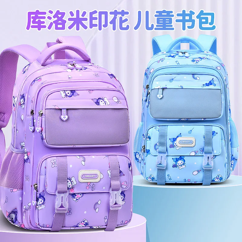 Cinnamoroll Kuromi Anime Kawaii MINISO Ins Fashion Storage Schoolbag Cute Cartoon Students Backpack Lightweight Gifts for Kids