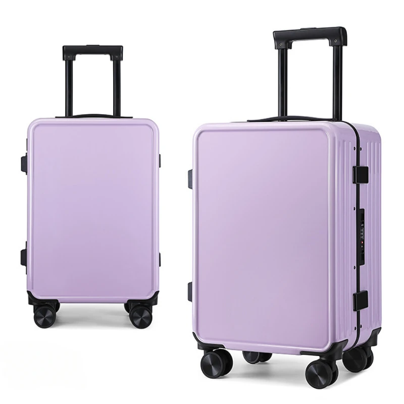 Brand new aluminum frame trolley case Women's business luggage Student’s high-looking password box 20 inches 24 inches unisex