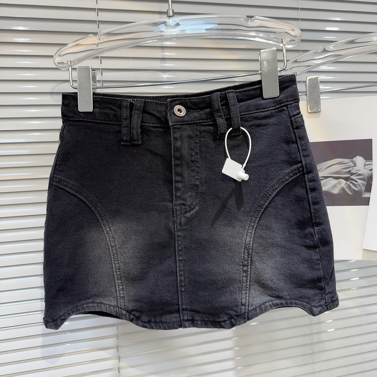 Retro Amerykańska Fala Seksowna Dziewczyna Spódnica Jeansowa Kopertowa Spódnica Damska Moda Uliczna Średni Stan Linia A Krótka Spódnica