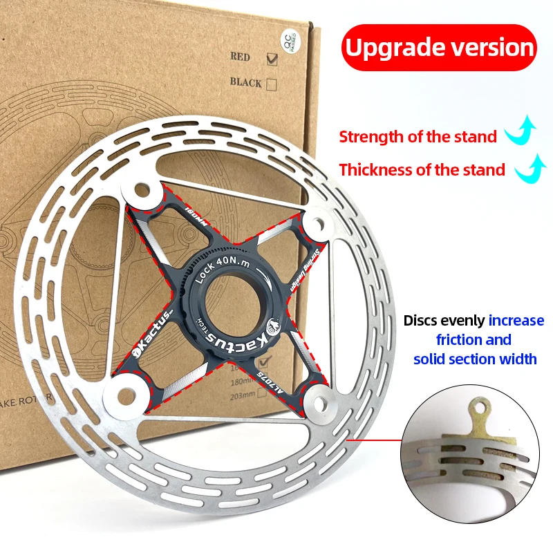 KACTUS frenos de bicicleta para bicicleta de carretera discos de frenos hidráulicos Mtb de alta resistencia 160mm 6 pernos/bloqueo central piezas de bicicleta antidesgaste