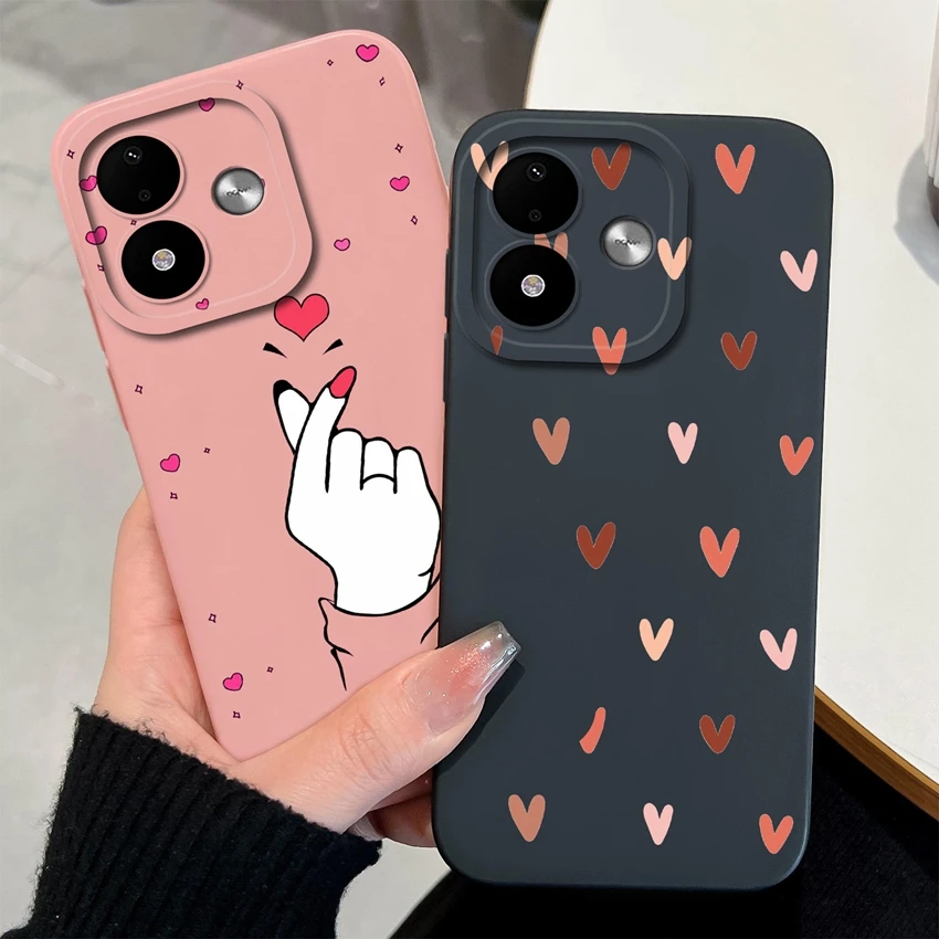 Für Redmi Note 17 / 17 Pro / 17 Pro Max Handyhülle mit schlichtem Herzdruck, hochwertige Schale, leichtes, weiches Silikongehäuse