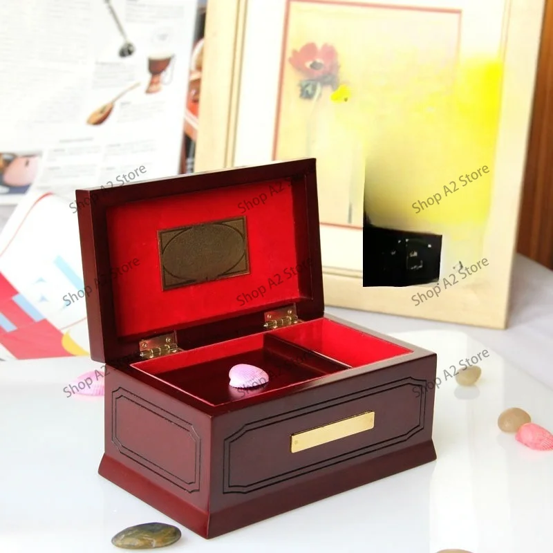 30 Tones Solid Wood Music Box, New Hand Crank Wooden Musical Box, Valentine's Day Gift