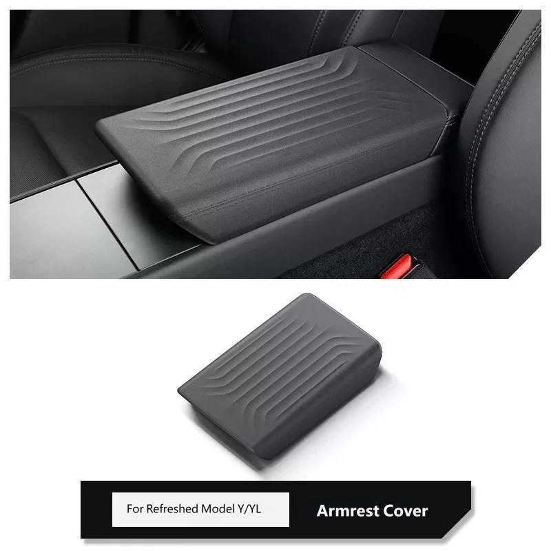 For Tesla Model Y L / Y Juniper 2025 2026 Model 3 Highland TPE Case Center Console Arm Rest Lid Armrest Cover Accessories