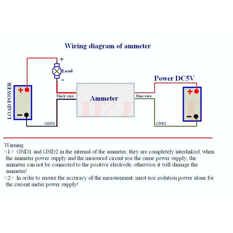 5Bit Digital Ammeter High Precision DC ± 1A 3A 5A 10A 50A LED Ampere METER Current Charging Discharge Amp Tester Shunt