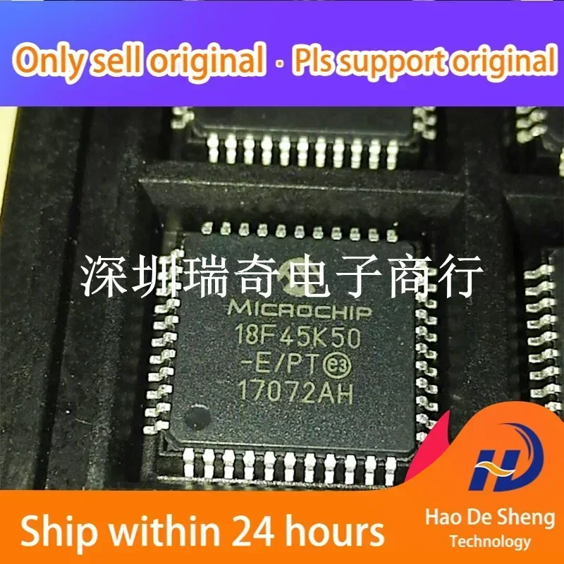 

10 шт./лот PIC18F45K50-E/PT 18F45K50-E/PT TQFP44 Новые оригинальные микросхемы в наличии для повербанков