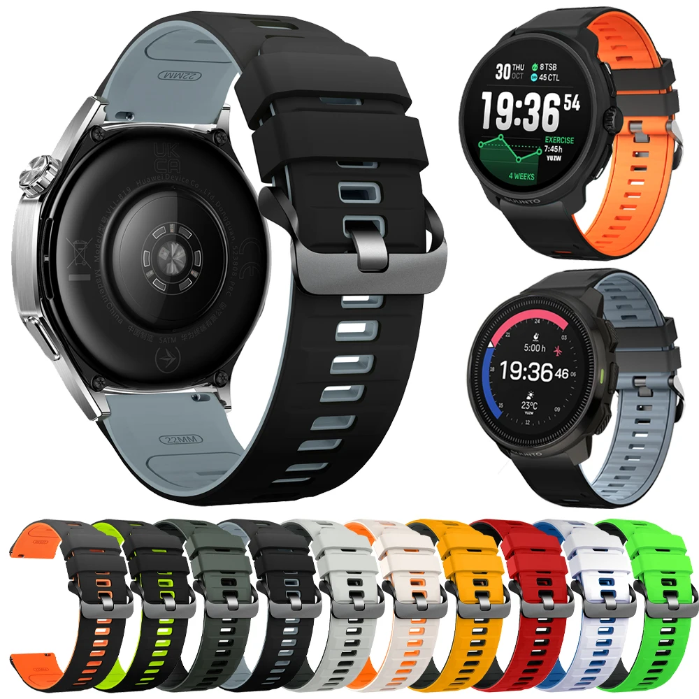 22 mm Schnellverschluss-Armband für SUUNTO RACE 2 S/RUN/OCEAN/VERTICAL/SUUNTO 9 PEAK PRO/5 PEAK Armbänder Silikon-Armband