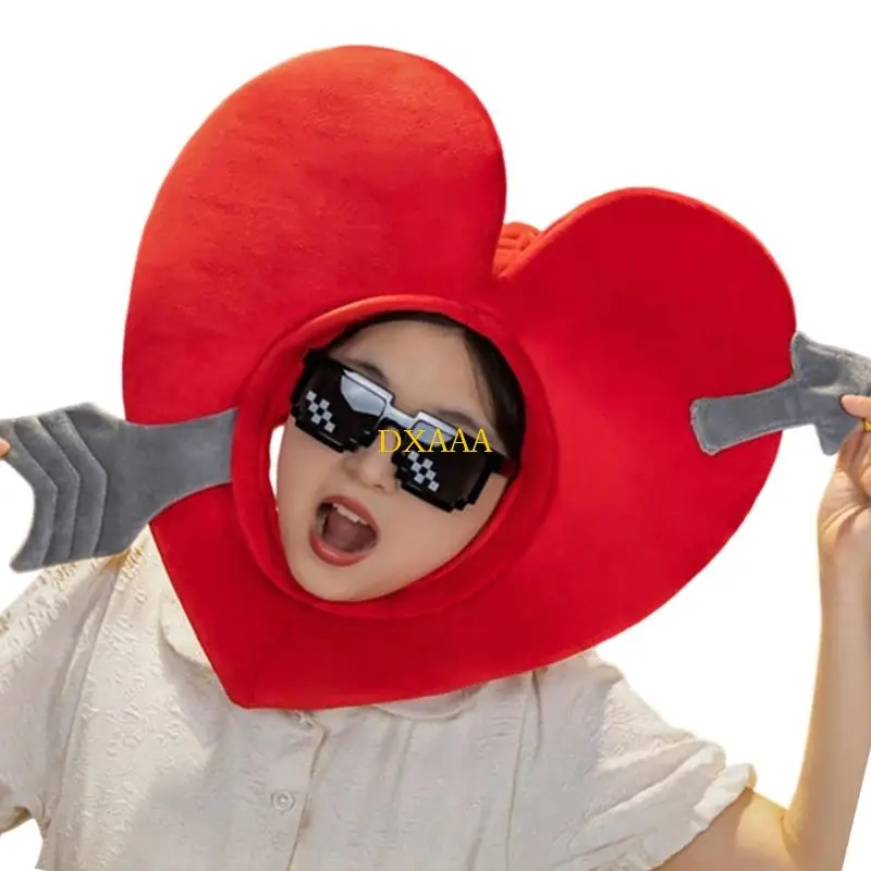 DXAA Funny Cupids Arrows Heart Headgear Glasses 2Pcs Valentine Day Costumes Accessory Photo Props for Halloween Cosplay