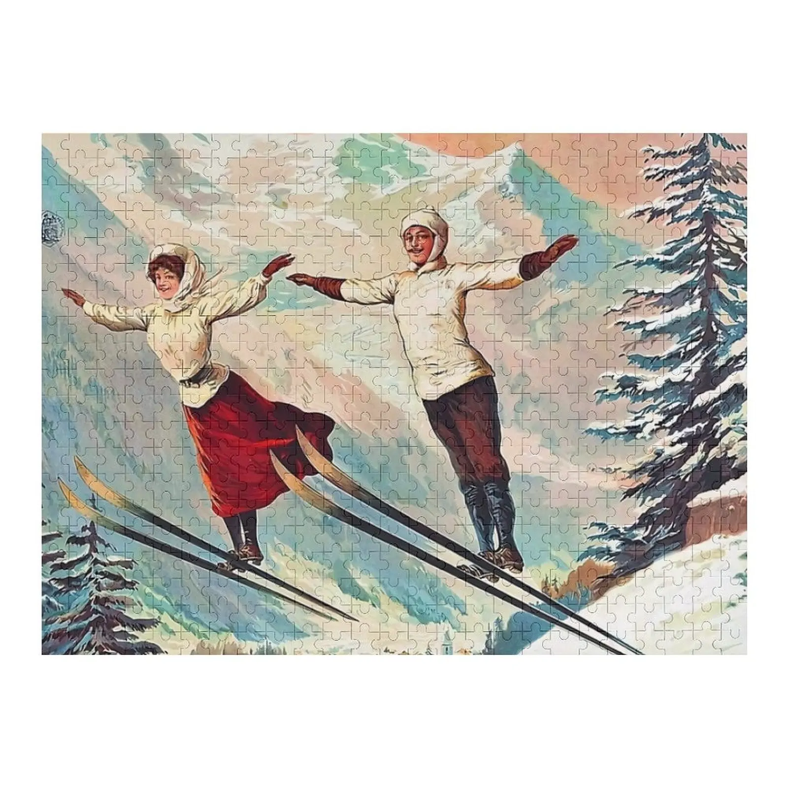 

Chamonix, Mont Blanc - Vintage Jigsaw Puzzle For Children Custom Gifts Personalised Name Puzzle