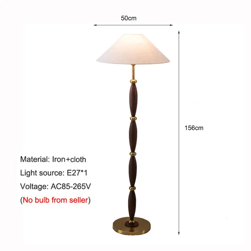 Creative Wood Grain Denier Shaped Bedroom Bedside Floor Lamp Table Lamp Retro Decor Iron Art Living Room Study Vertical Lamp